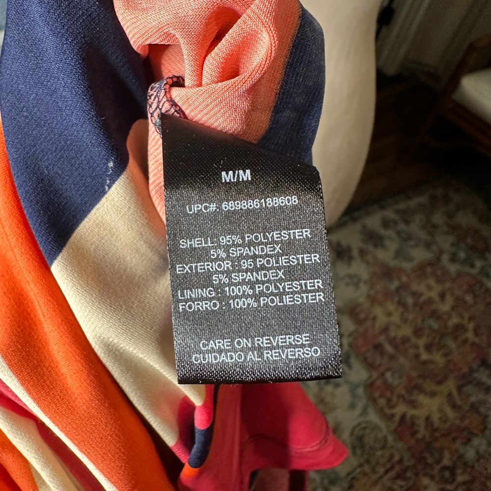 Jessica Howard Striped Neon Pink and Orange Maxi Dress - Picture 7 of 8